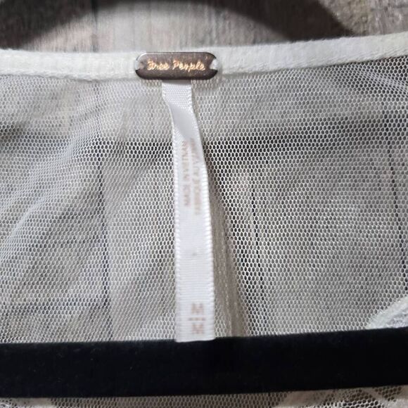 Free People Angel Food Lola Laced Ivory Top Size Medium - Picture 4 of 5